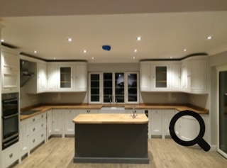 inframe kitchen with curved doors